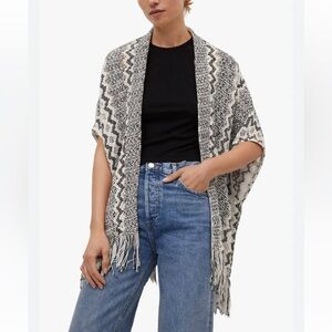 Mango Fringe Openwork Sweater
